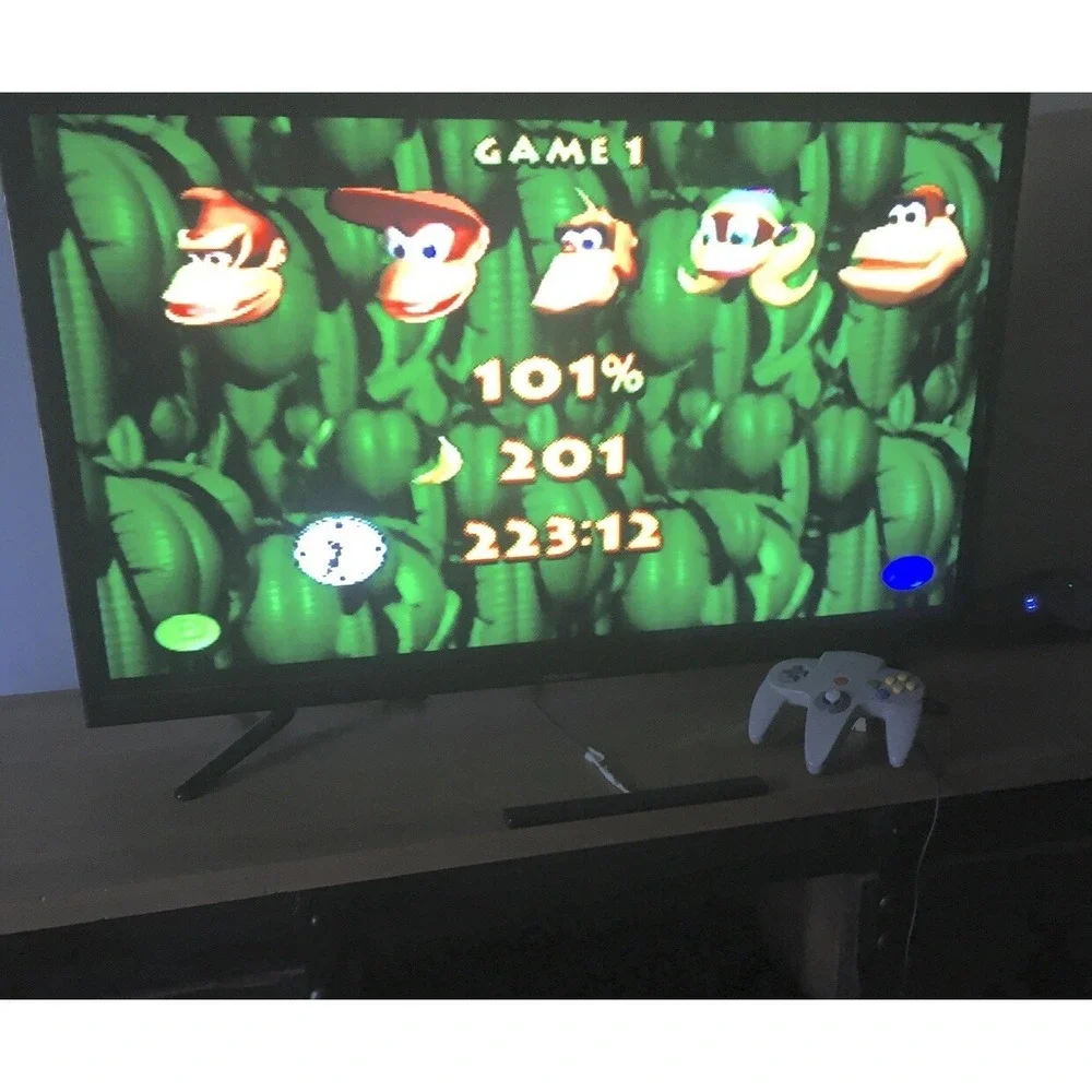 Nintendo 64 Console Bundle - Expansion Pak + Controller Donkey Kong N64 TESTED